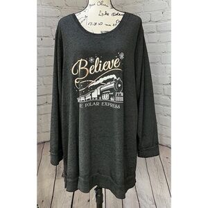 Lane Bryant Women’s Classic Crew Neck The Polar Express Sweatshirt (Size 26/28)